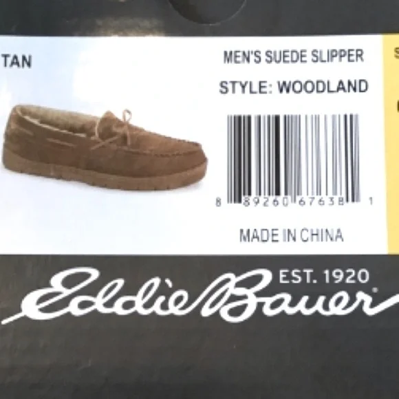 ⭐️NEW‼️ EDDIE BAUER WOODLAND SUEDE MOCCASIN COMFY SLIPON SLIPPER STYLE SHOE NWOT - Picture 3 of 16